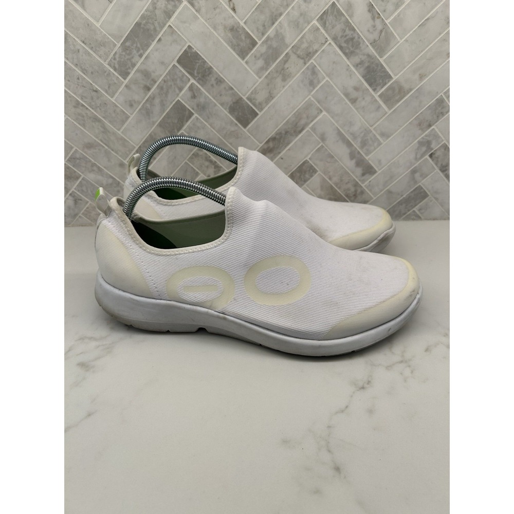 Oofos OOmg Sport Low Mens Size 11.5 White Running Walking Slip On Recovery Shoes